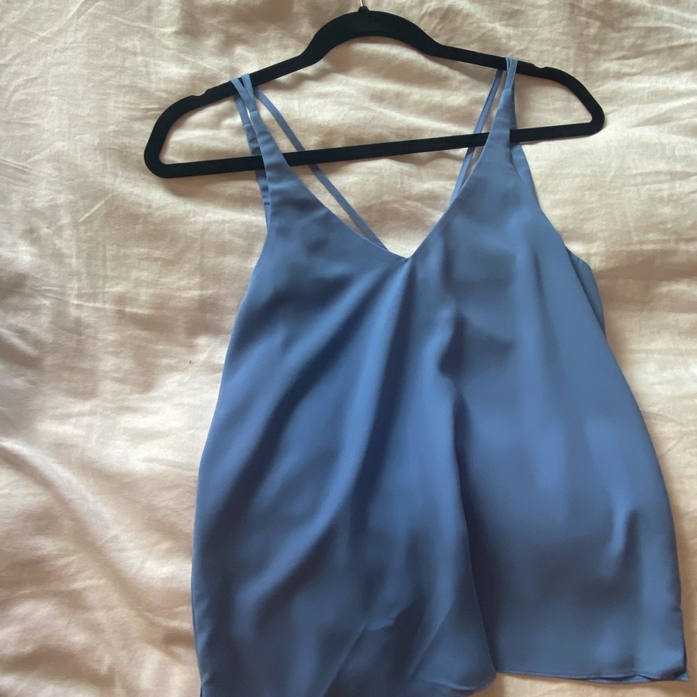 Blue dressy tank